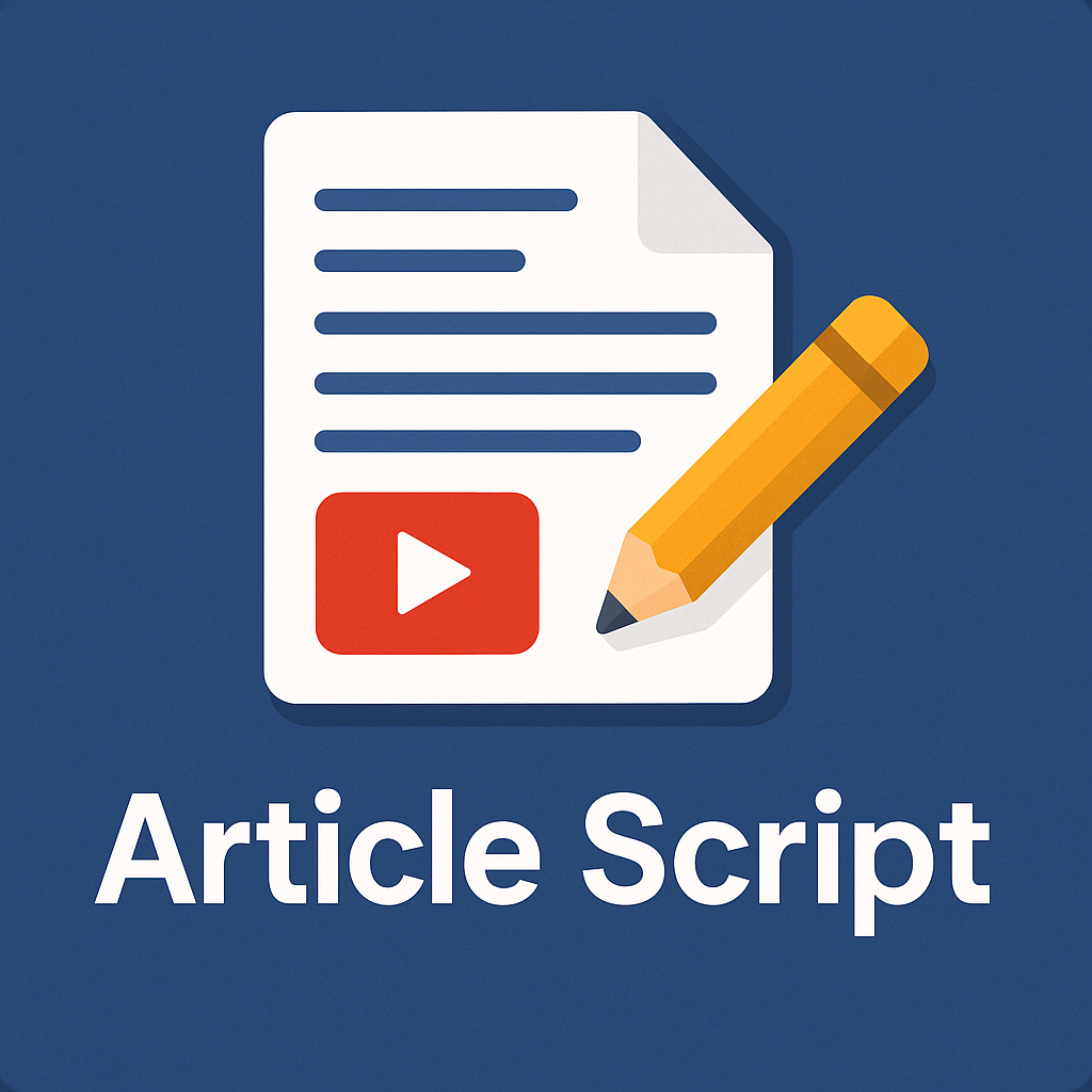 Article Script - Gerador de Roteiros com base em Artigos de Blog ou VIDEOS  Rankeados no Google - COMPATIVEL COM QWEN ( UPDATE 03/10/2025 as 17:06  )